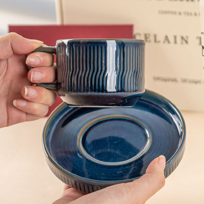 Custom Printed Porcelain Tea Cup And Saucer Set Perfect Gift For Coffee Enthusiasts